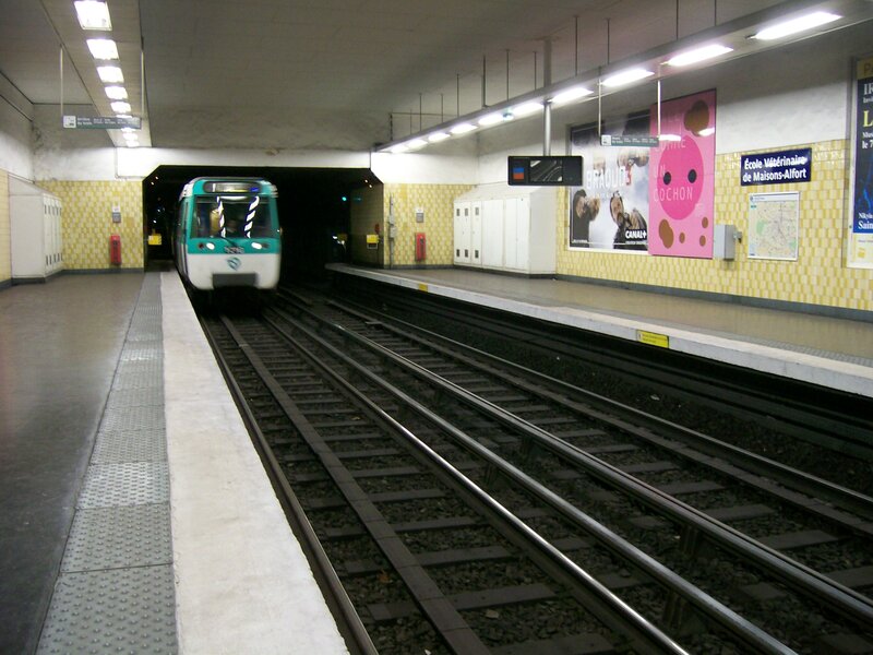 Train Entering Subway Station