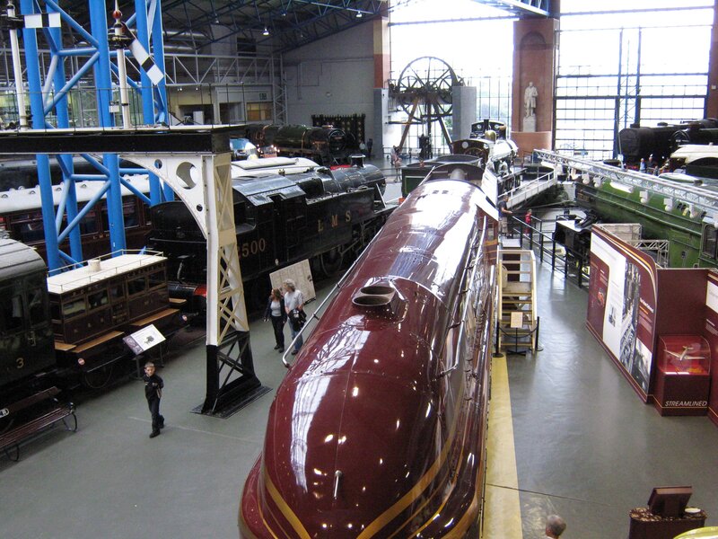 Train exhibit in a museum