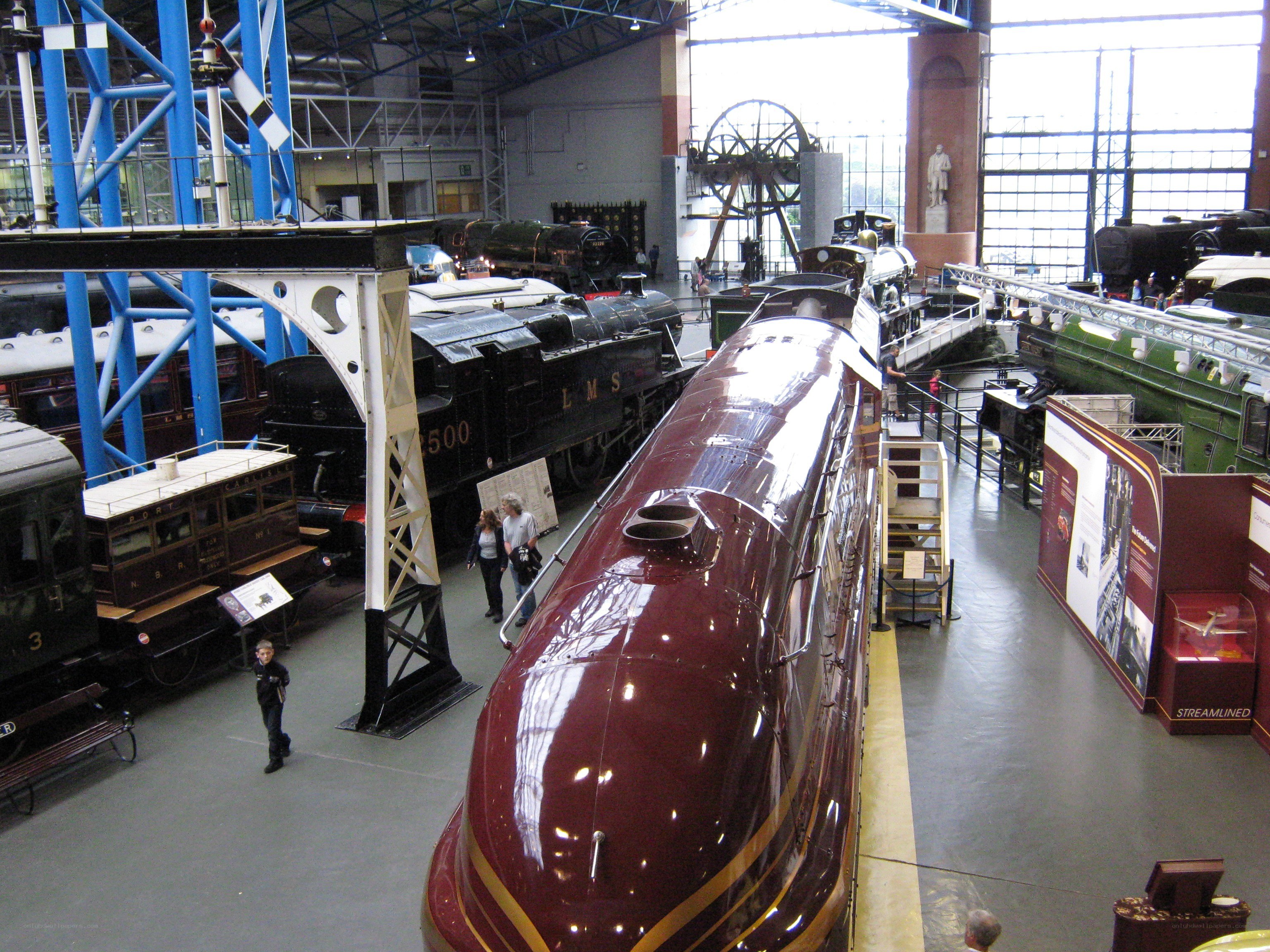 Train exhibit in a museum