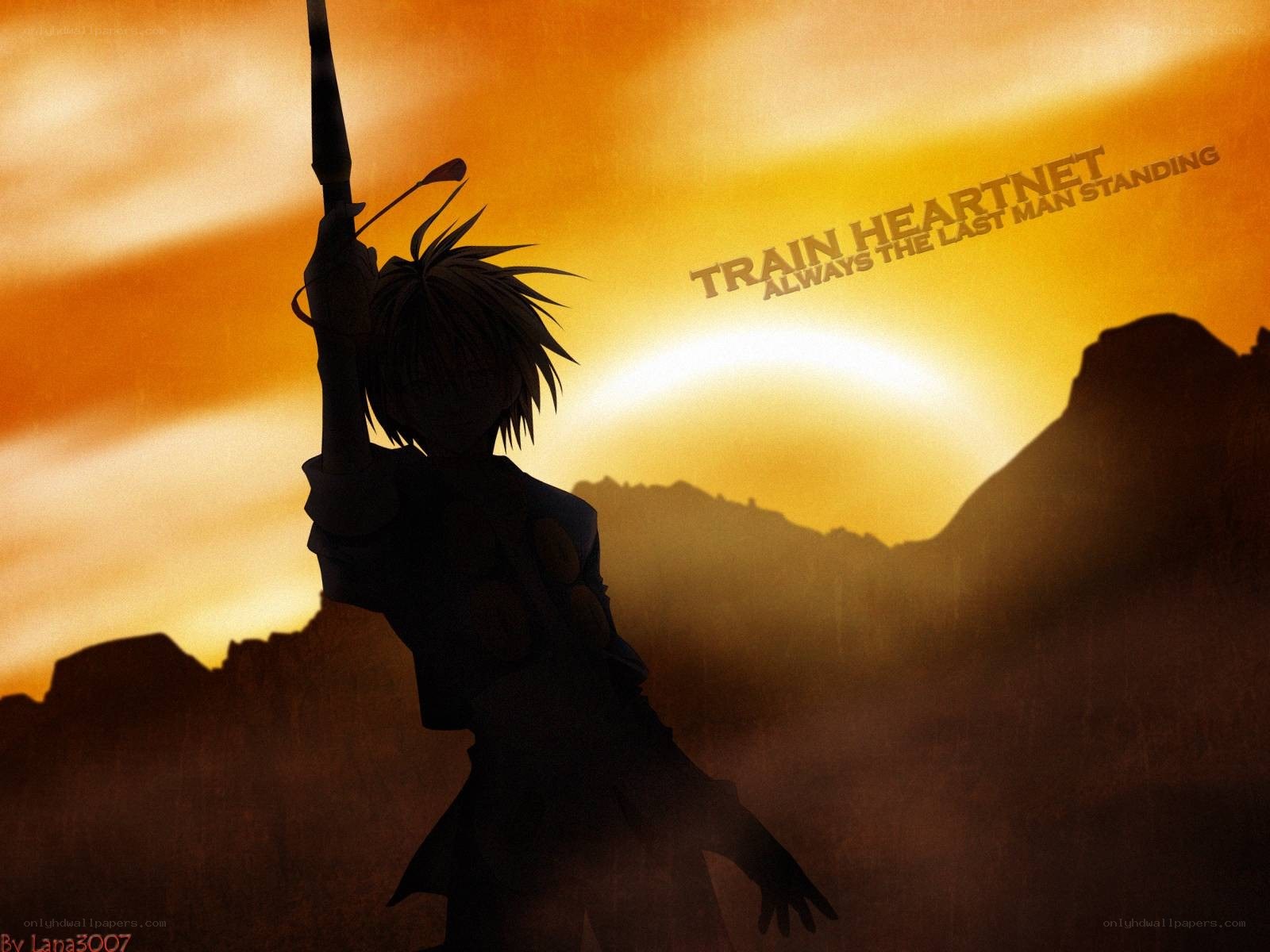 Train Heartnet silhouette at sunset
