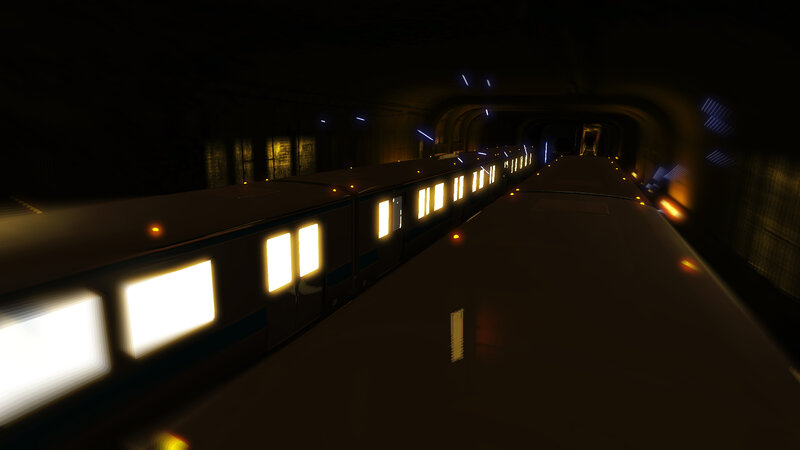train in a dark tunnel