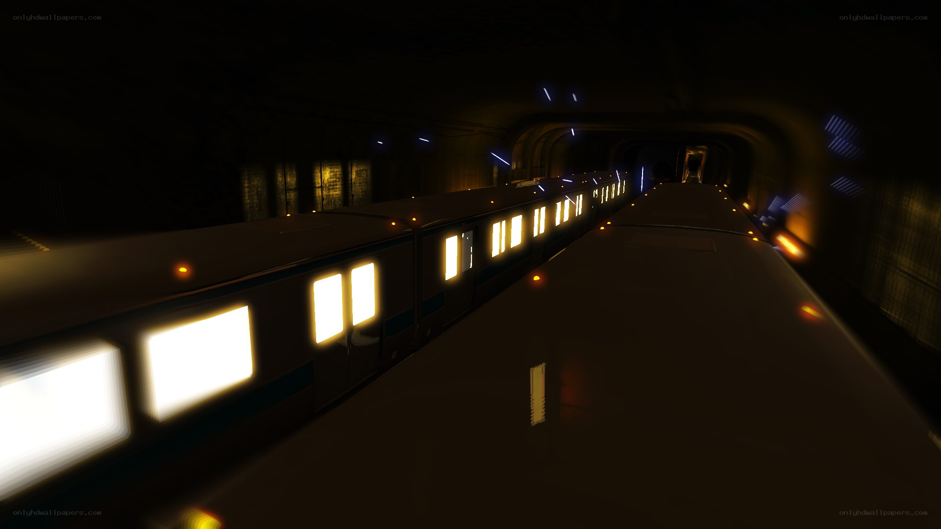 train in a dark tunnel