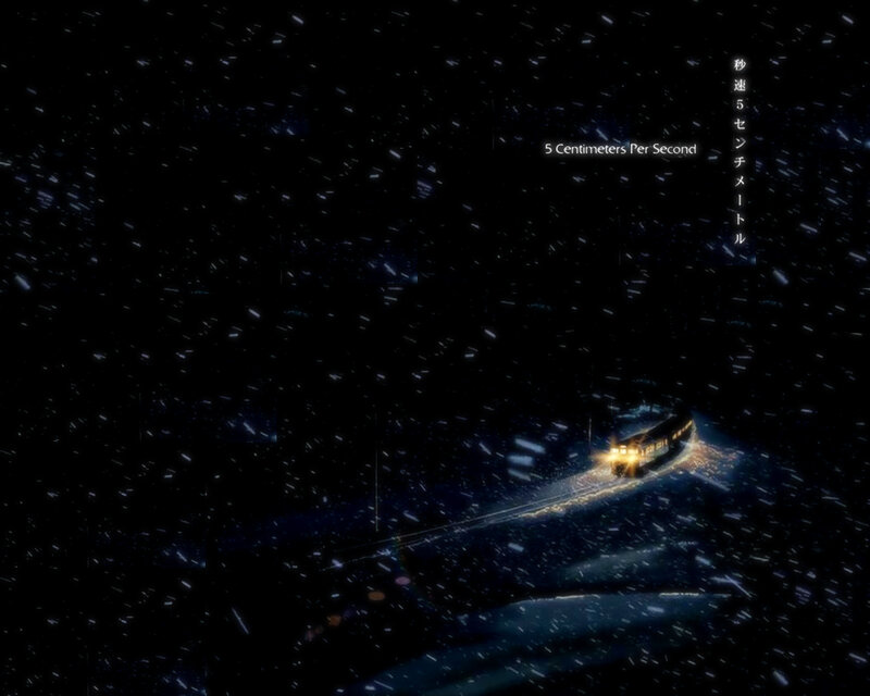 Train in a starry night