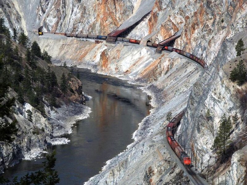 Train in Canyon
