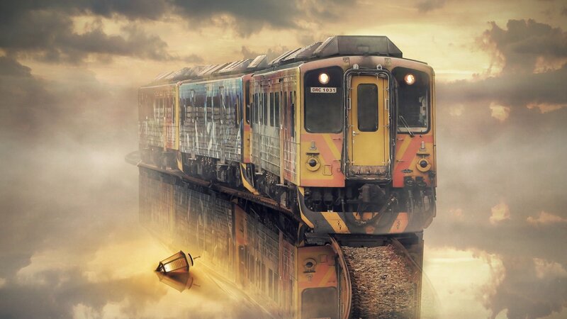 Train in Cloudy Sky