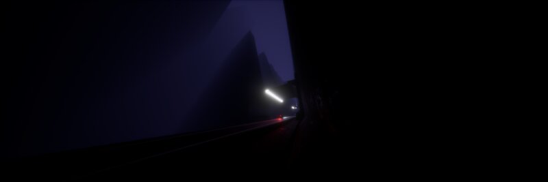 Train in Dark Tunnel — Black, Dark, Mysterious
