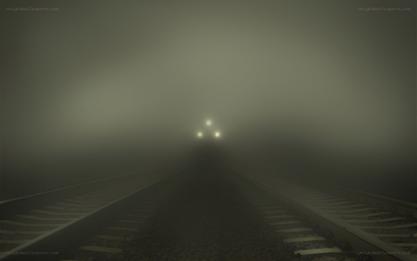 Train in dense fog