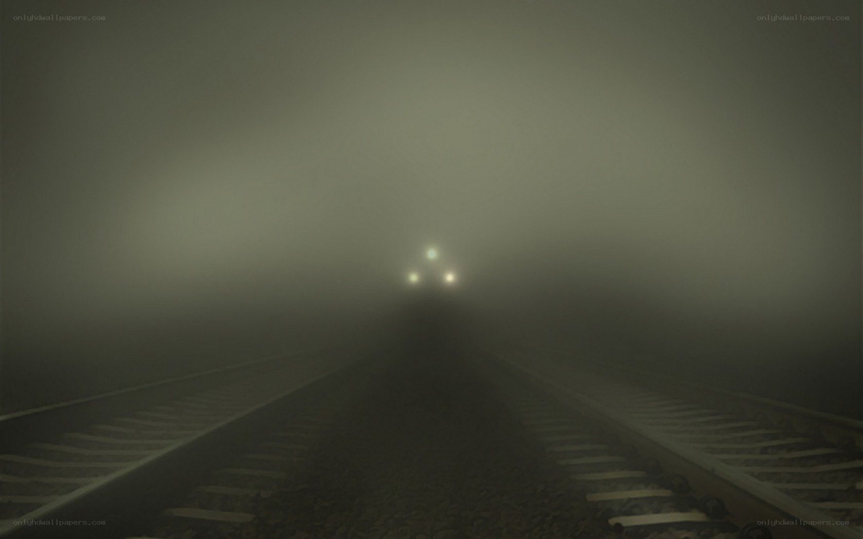 Train in dense fog