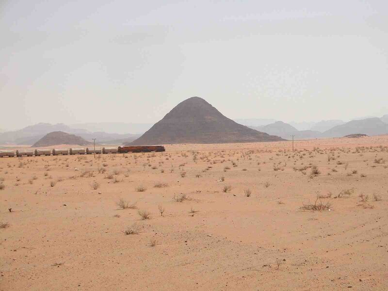 Train in Desert — Brown