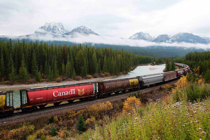 Train in Mountain Landscape