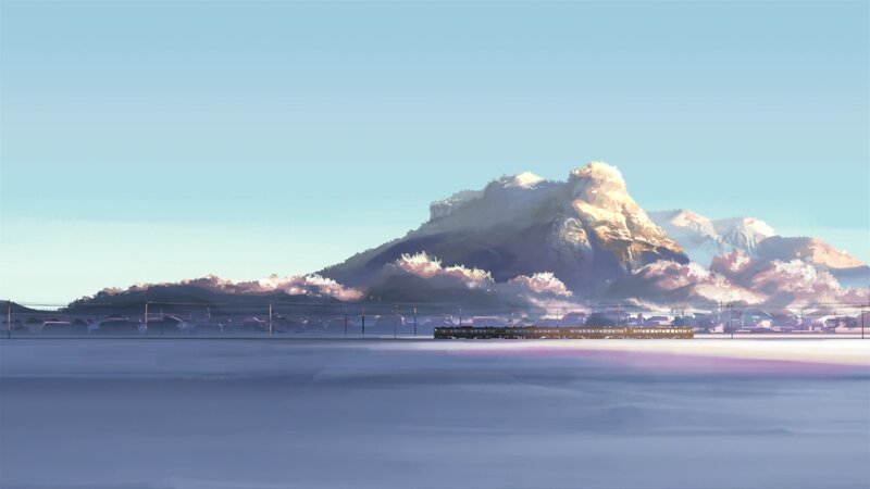Train in Snowy Landscape — Blue, Serene