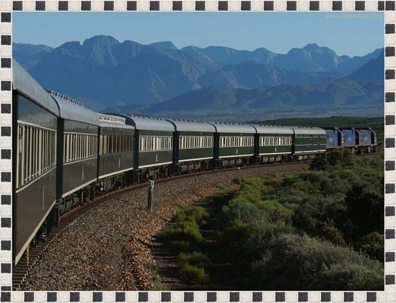 Train journey through mountainous landscape