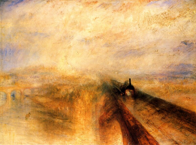 Train on a Bridge — Yellow, Dramatic