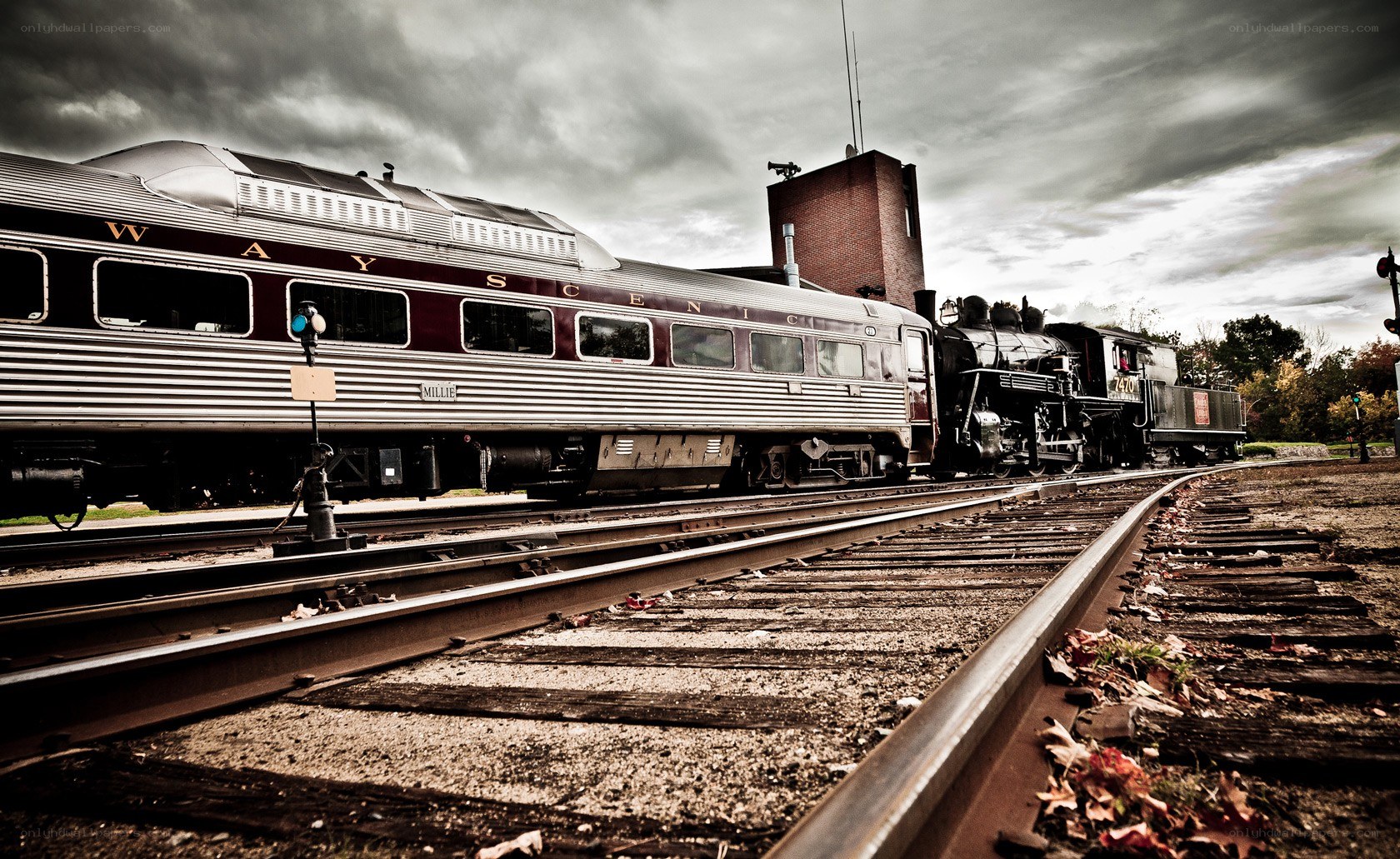 Train on a cloudy day