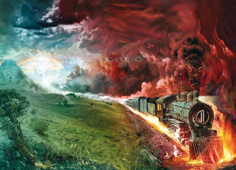 Train on a Hill