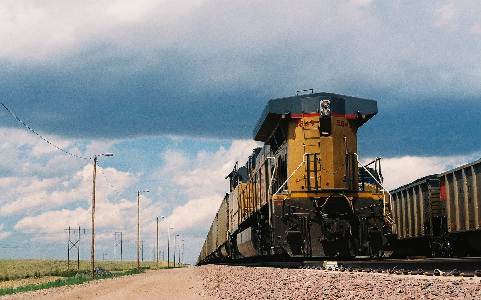 Train on a rural track