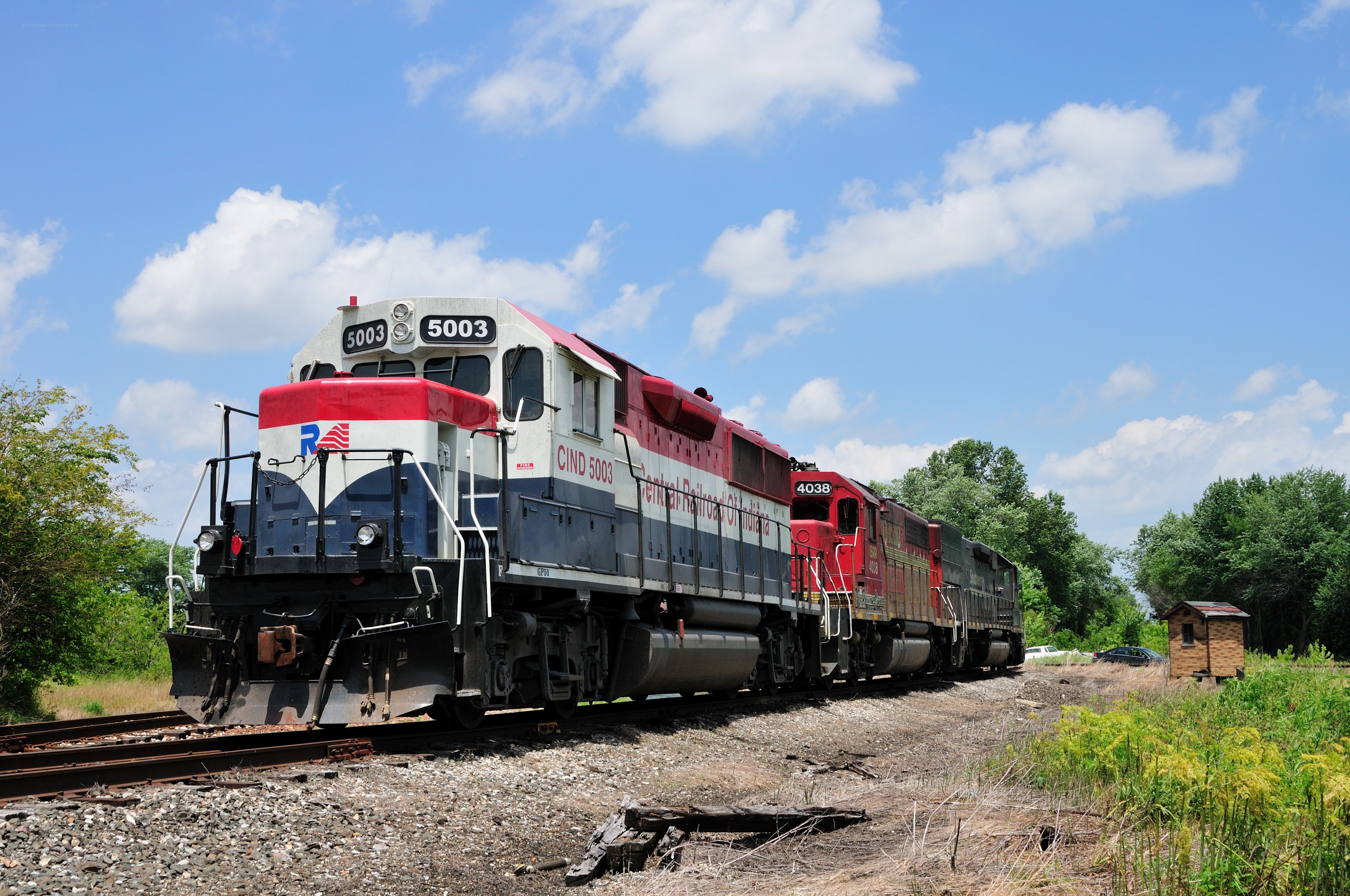 Train on a sunny day