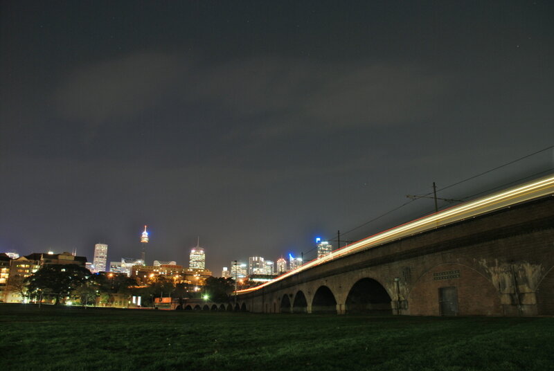 Train on Brick Bridge