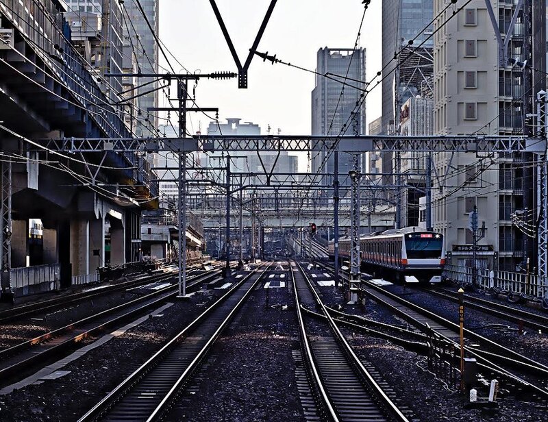 Train on City Tracks