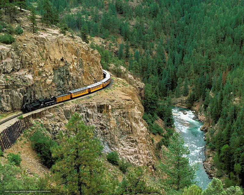 Train on Mountain Track — Green, Dramatic, Afternoon