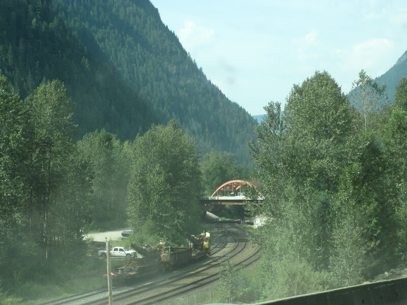 Train on Mountain Tracks