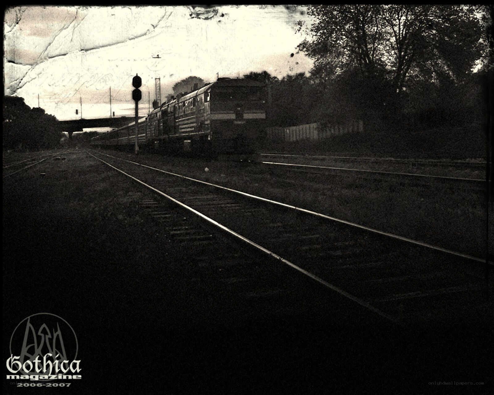 Train on railway tracks