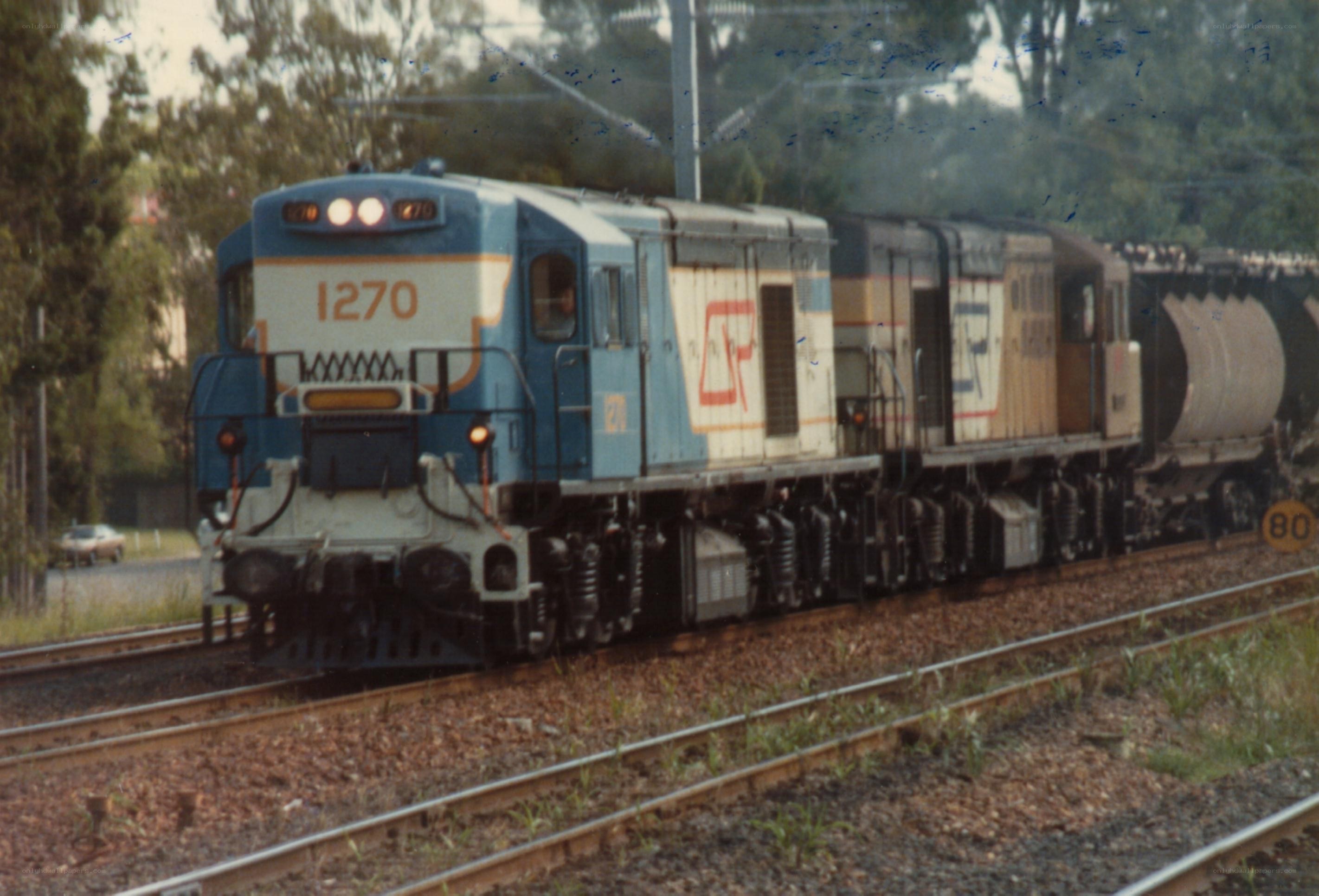 Train on railway tracks