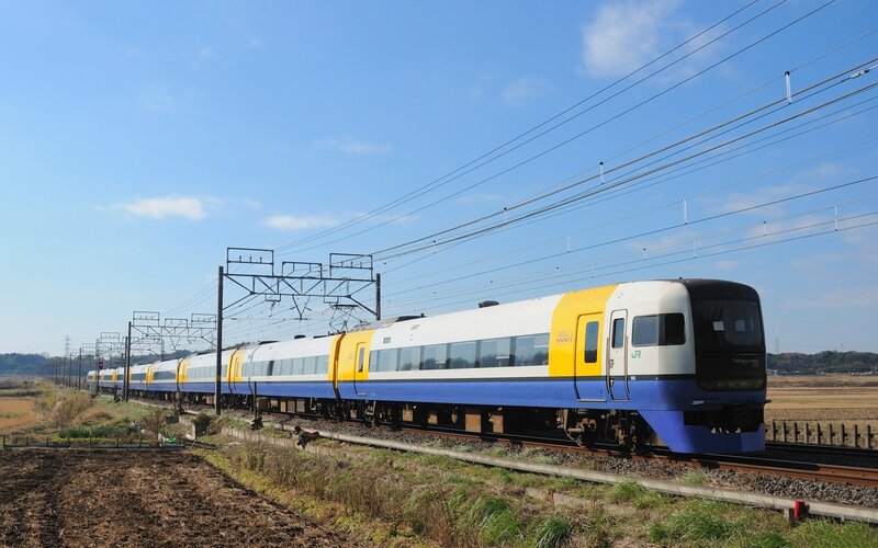 Train on rural tracks