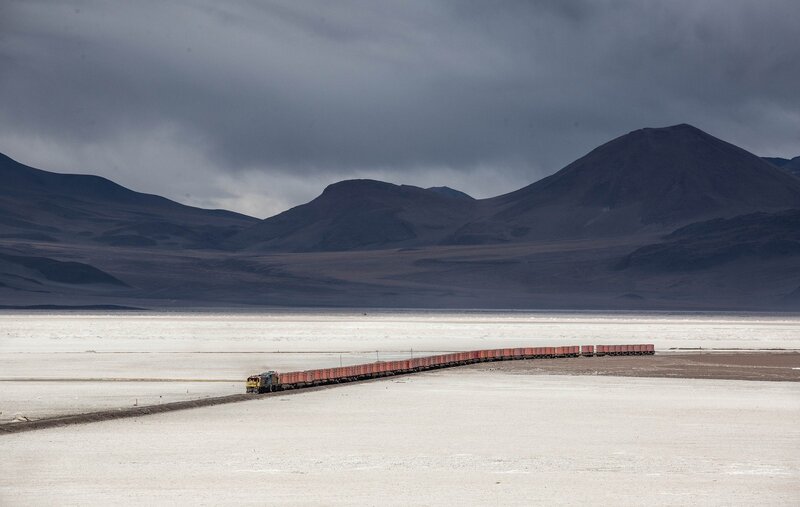 Train on Salt Flat