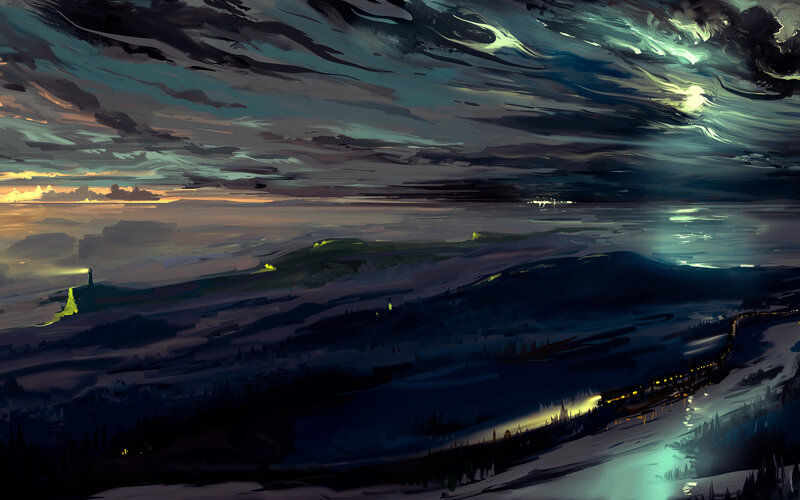 Train on Snowy Hills