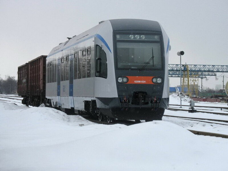 Train on Snowy Tracks — White