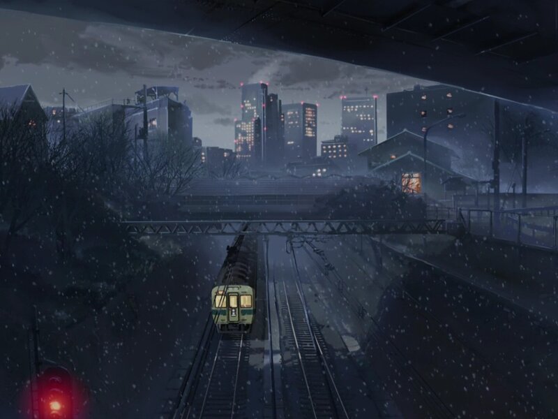 Train on Tracks — Gray