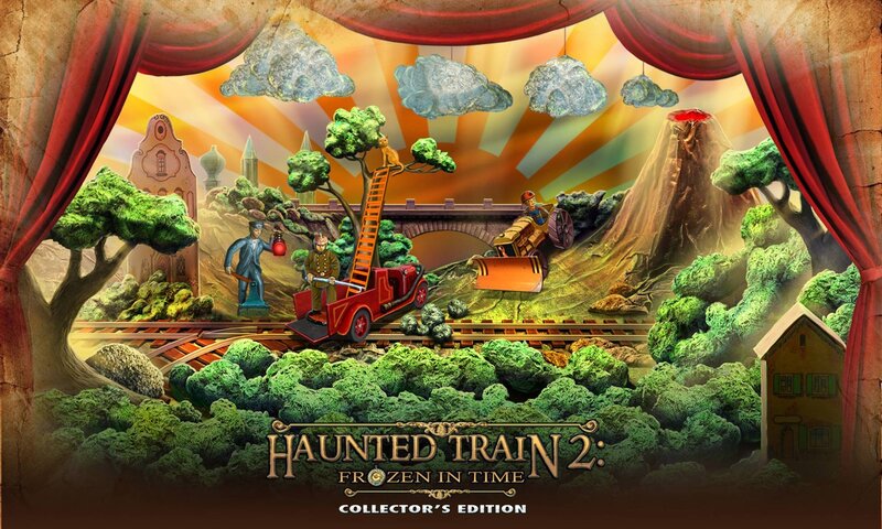 Train on Tracks — Green, Dramatic