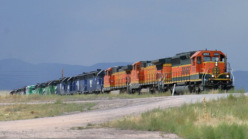 Train on Tracks — Orange