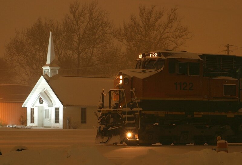 Train Passing Church