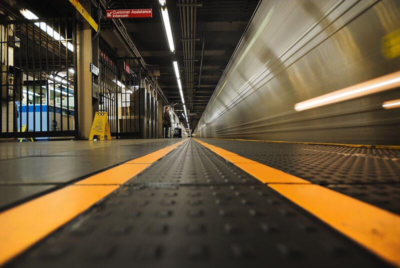 Train Passing Station — Black