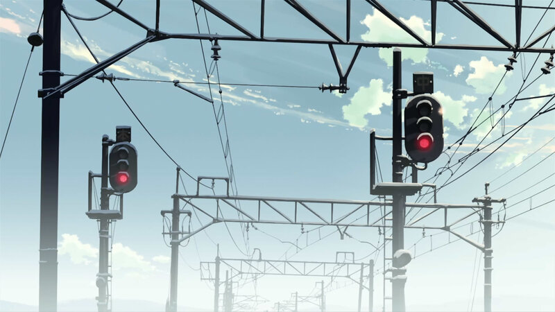 Train signals at a railway crossing