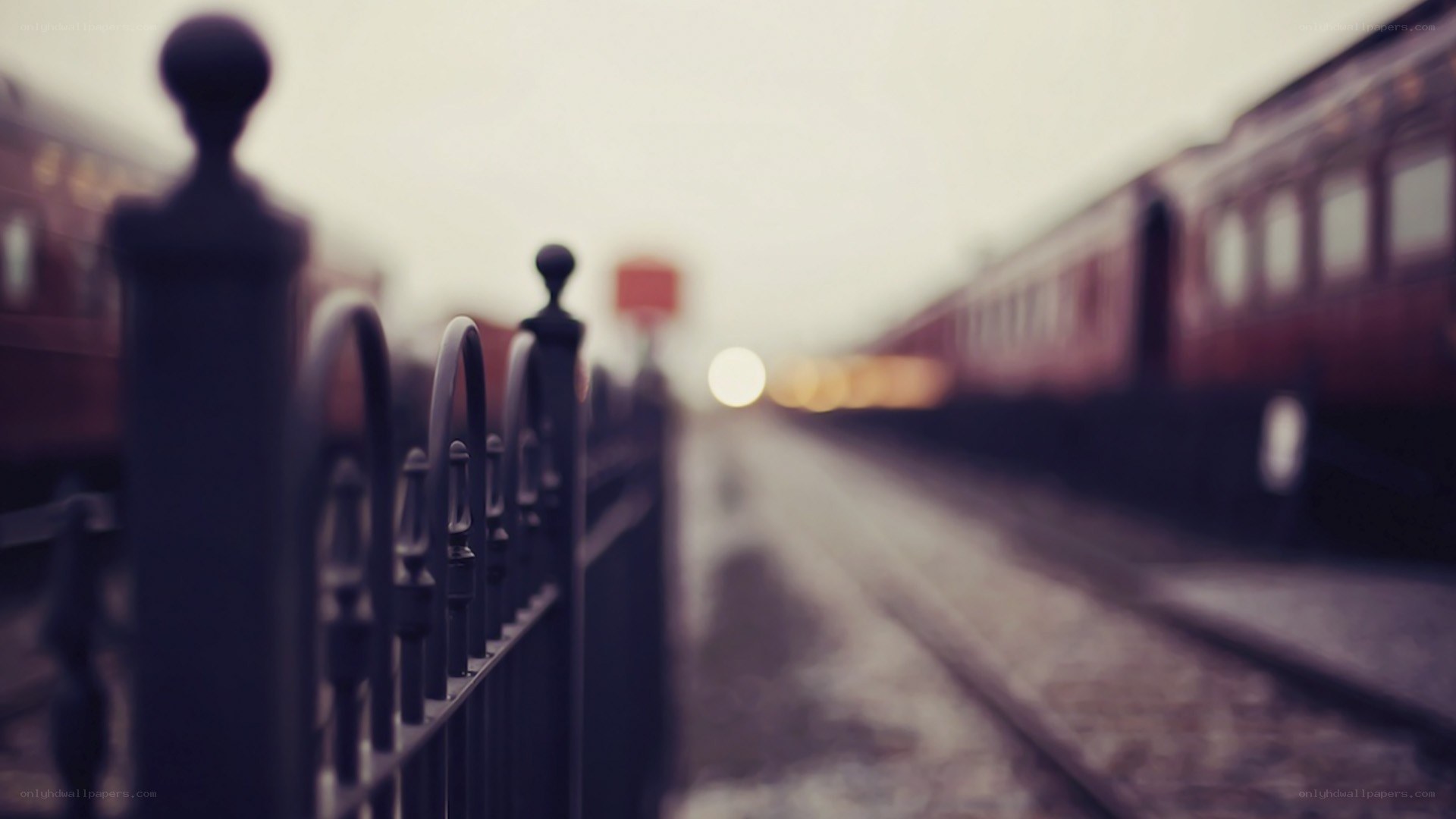 Train station at dusk