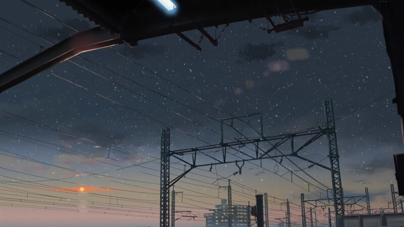 Train Station at Dusk — Dark Blue, Serene