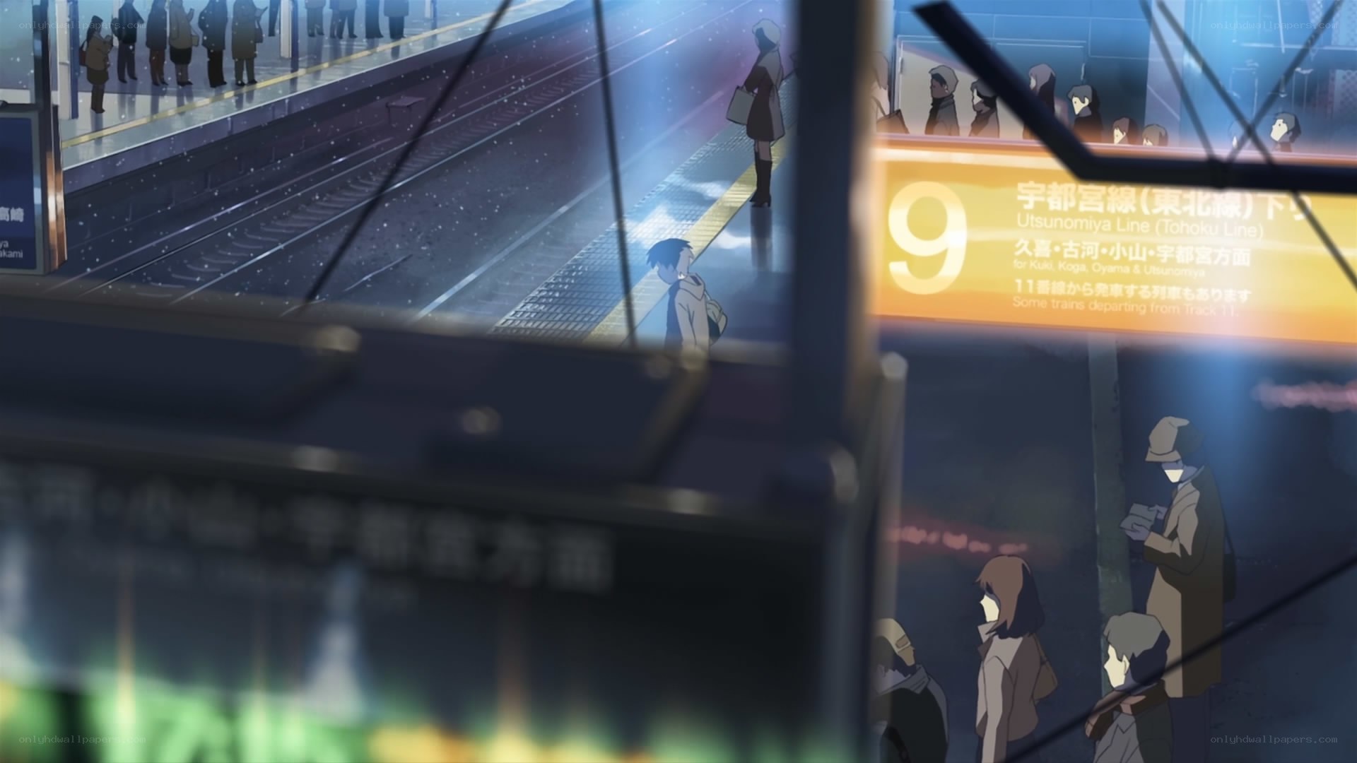 Train station at night