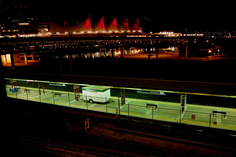 Train Station at Night — Black