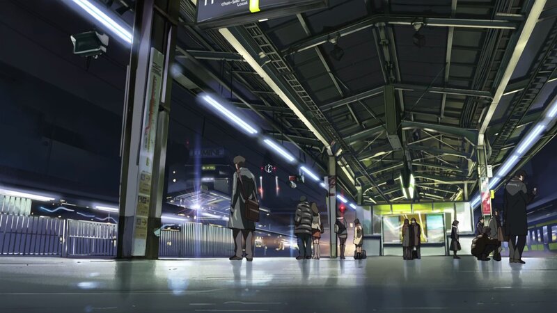 Train station at night