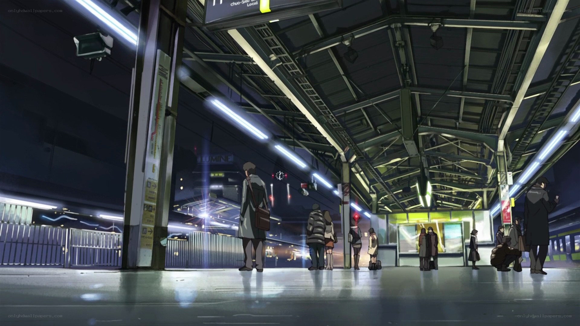 Train station at night