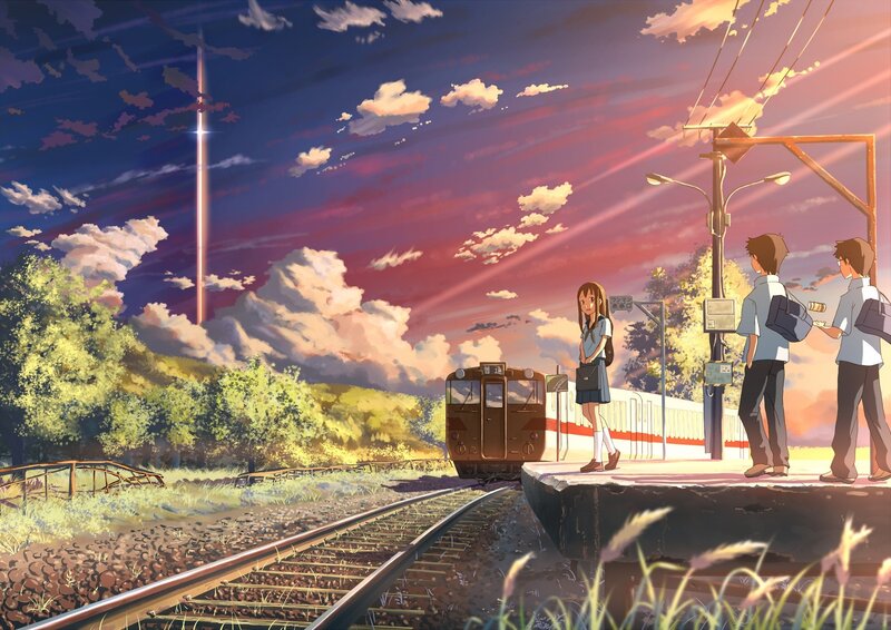 Train station at sunset