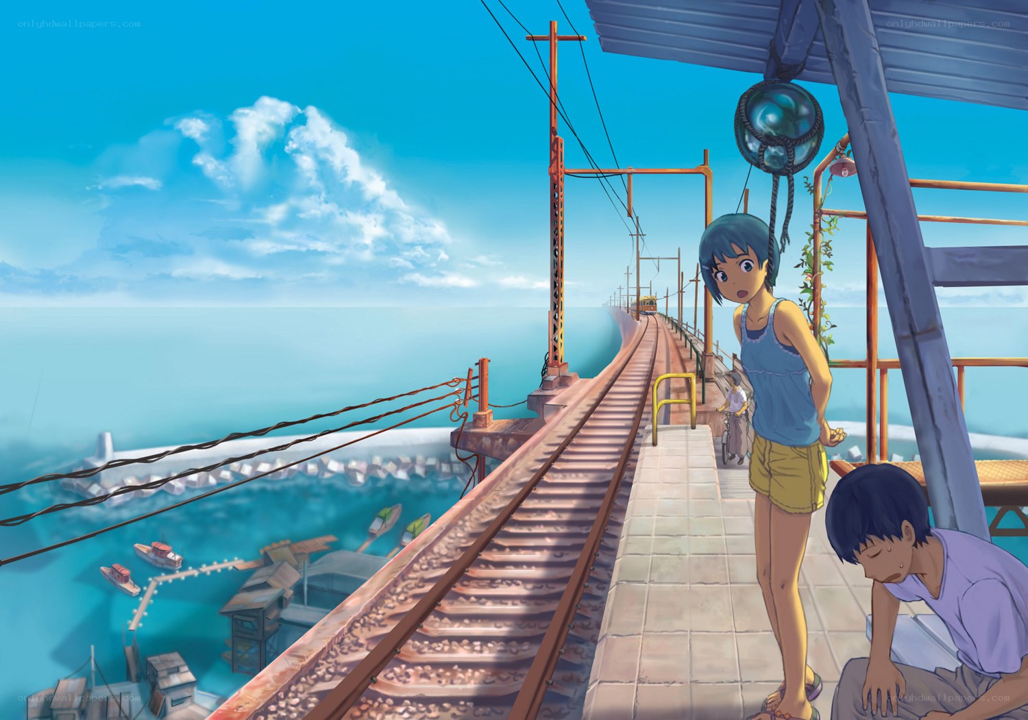 Train station by the sea
