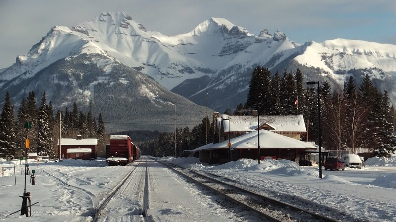 Train Station in Mountains
