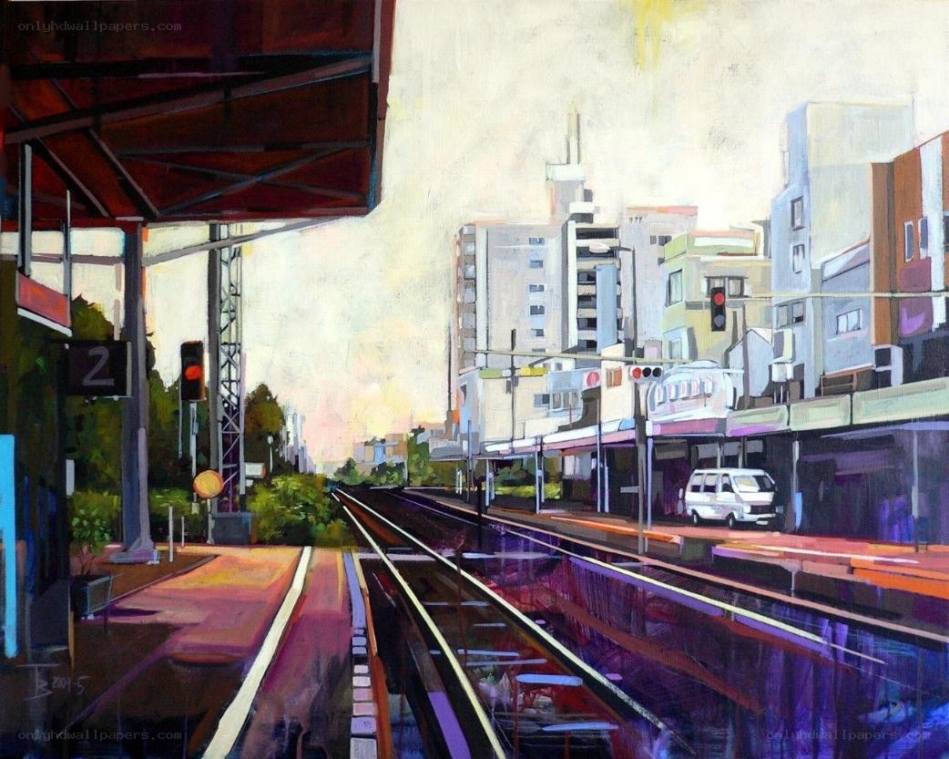 Train station in the city