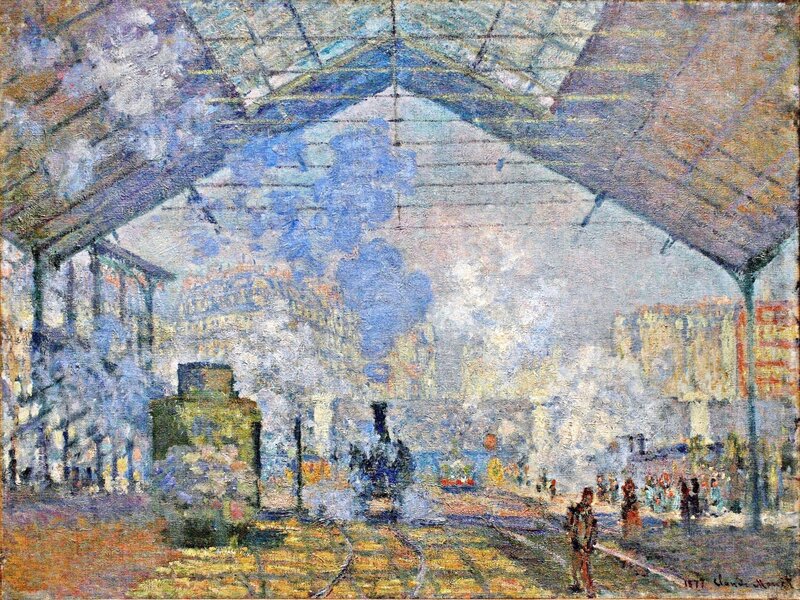 Train Station Interior — Blue, Busy