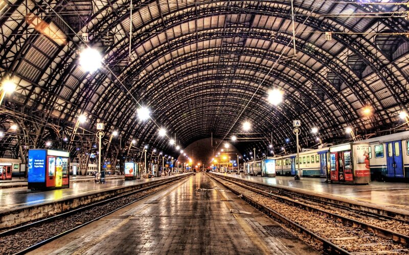 Train Station Interior — Gray