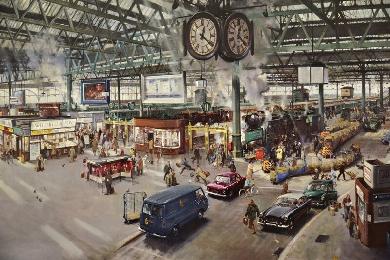Train Station Interior — Green
